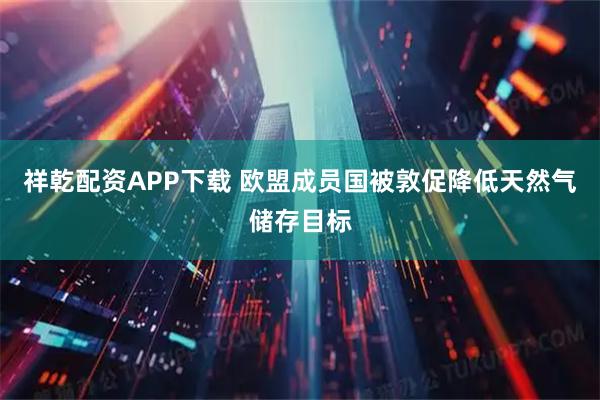 祥乾配资APP下载 欧盟成员国被敦促降低天然气储存目标
